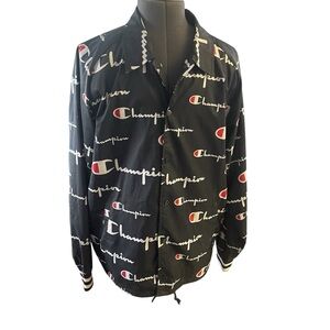 Mens Champion Button Up Windbreaker Polyester